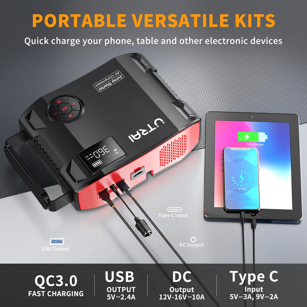 4-in-1 Car Jump Starter - Mega Store USA