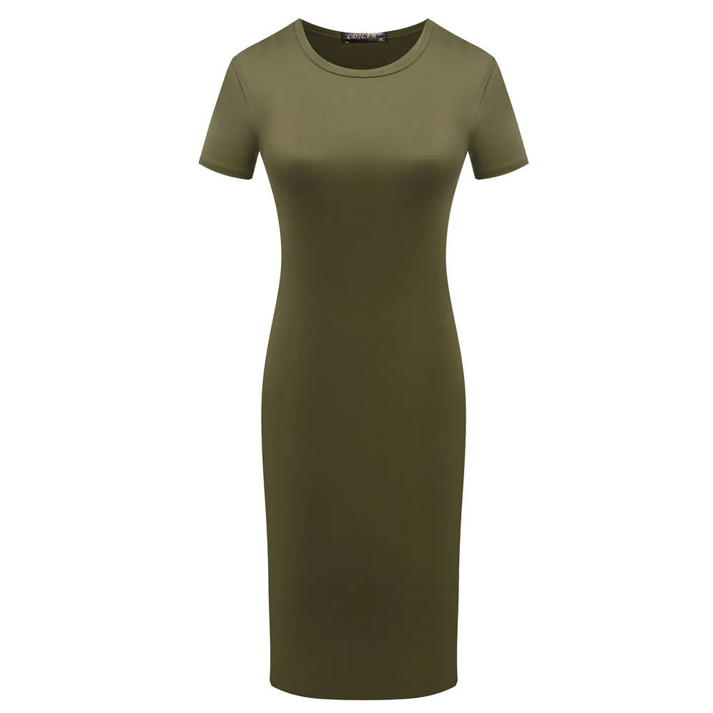 Slim Fit Short Sleeve Dress